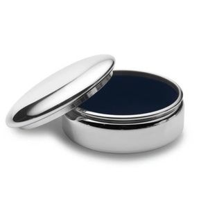 Empire Silver Shiny Pewter Round Jewelry Box BNIB